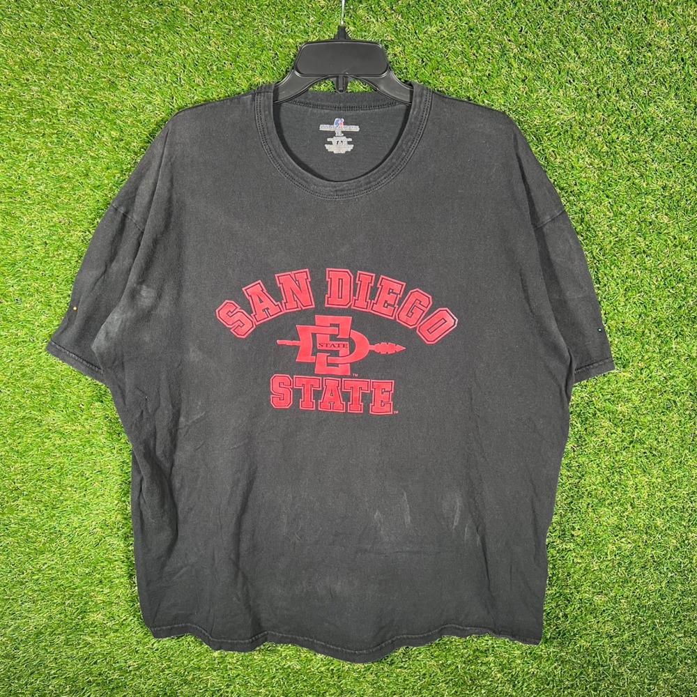 Russell Athletic San Diego State Aztecs T-Shirt Mens‎ XL Black Graphic Tee SDSU